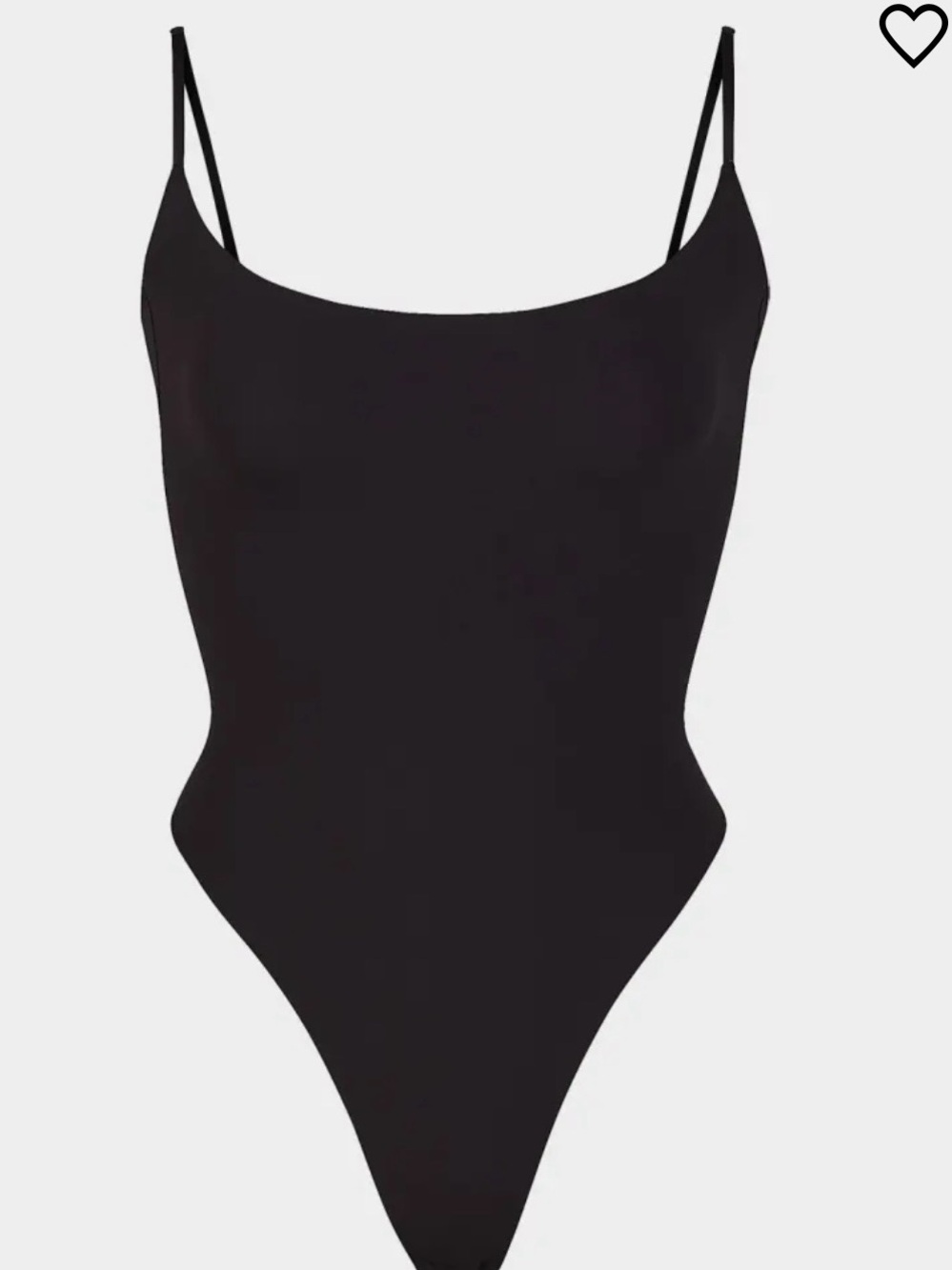 SKIMS Black Scoop Neck Shapewear Bodysuit